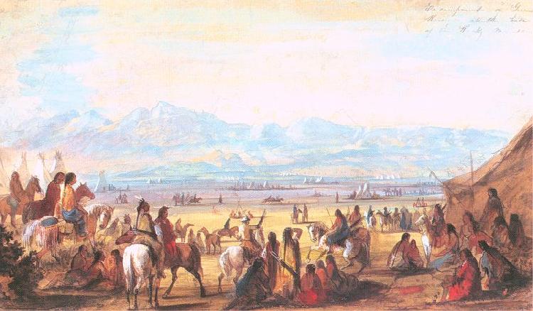 Miller, Alfred Jacob Encampment on Green River oil painting picture